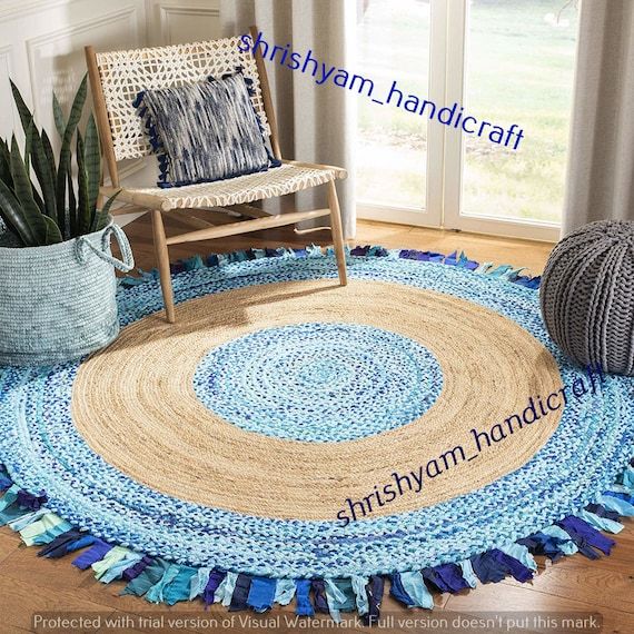 Hand Woven Braided Rugs Meditation Mat Indian Handmade Door – Etsy Intended For Hand Woven Braided Rugs (Photo 14 of 15)