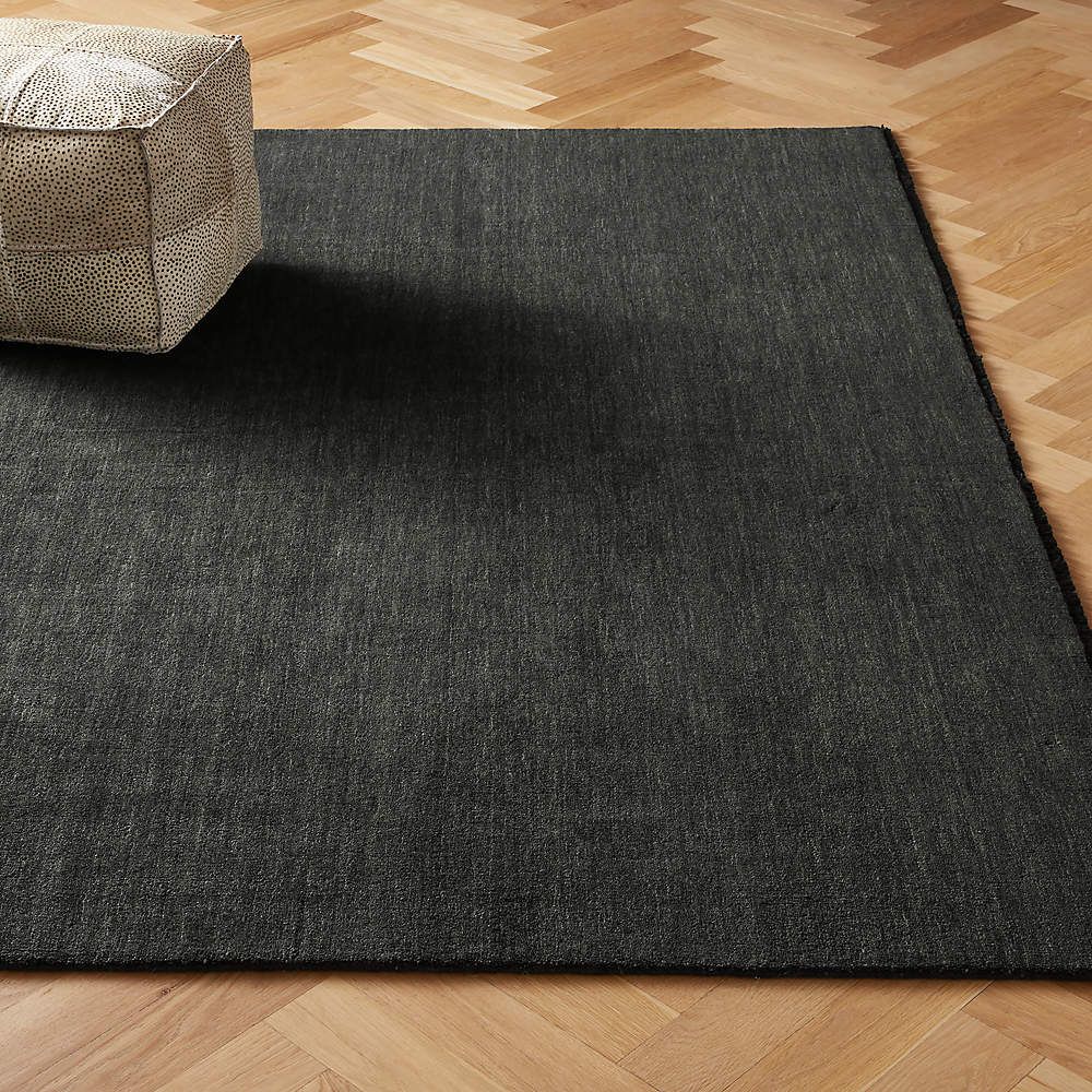 Henry Charcoal Handloomed Wool Area Rug | Cb2 Throughout Charcoal Rugs (View 2 of 15)