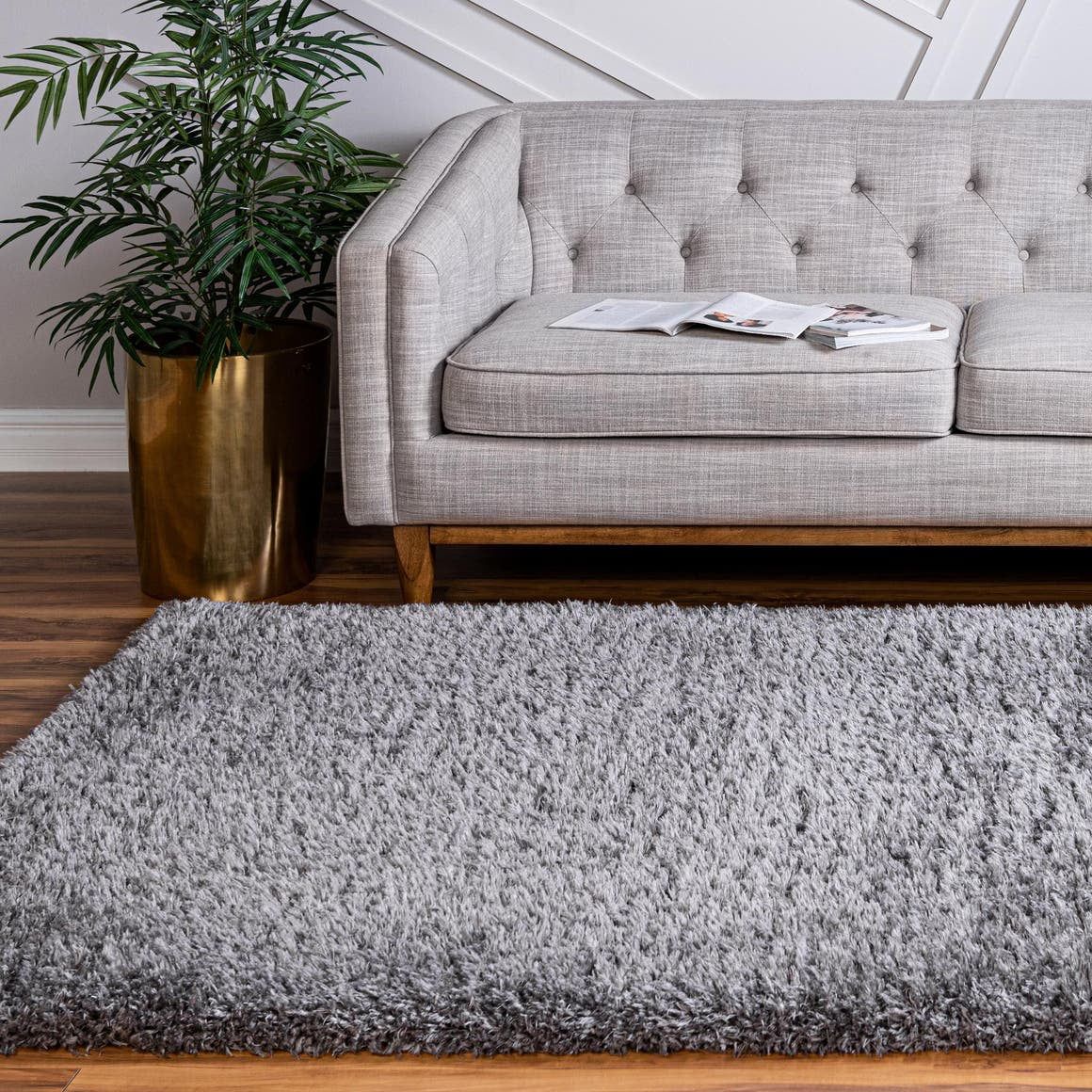 Infinity Collection Solid Shag Area Rugrugs ‚Äì Smoke 5' X 8'  High Pile Plush Shag Rug Perfect For Living Rooms, Bedrooms, Dining Rooms  And More – Walmart With Ash Infinity Shag Rugs (Photo 2 of 15)