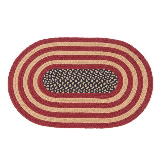 Irvins Tinware: Americana Rustic Flag 3x5 Ft Braided Oval Rug With Regard To Oval Rugs (View 10 of 15)
