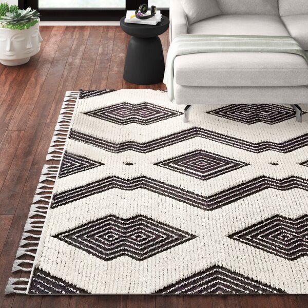 Ivory And Black Moroccan Rug | Wayfair Regarding Ivory And Black Rugs (Photo 2 of 15)