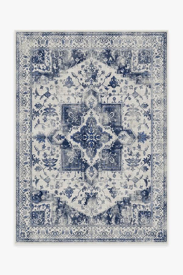 Kira Delft Blue Rug With Blue Rugs (Photo 2 of 15)