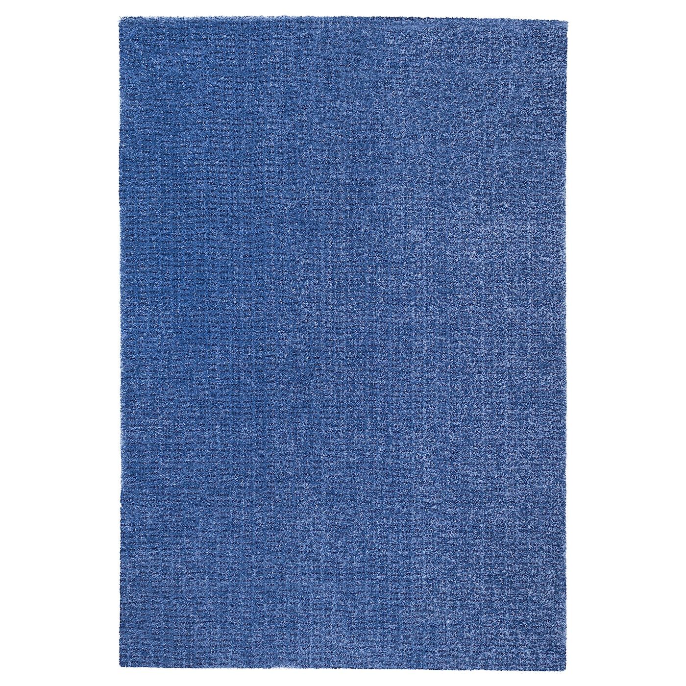 Langsted Dark Blue, Rug, Low Pile, 133x195 Cm – Ikea Inside Blue Rugs (View 12 of 15)