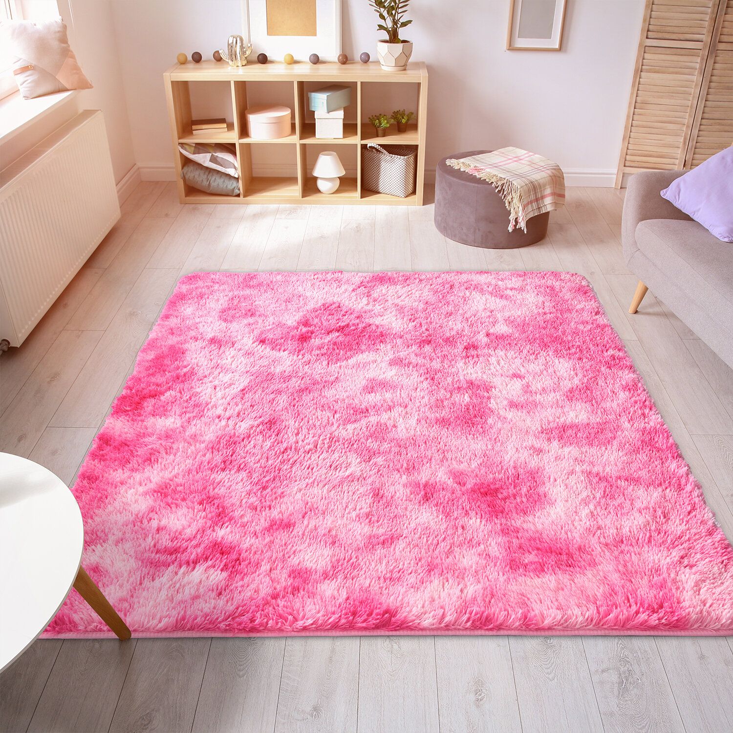 Mercer41 Belgard Machine Tufted Performance Pink Rug & Reviews | Wayfair In Pink Soft Touch Shag Rugs (Photo 4 of 15)
