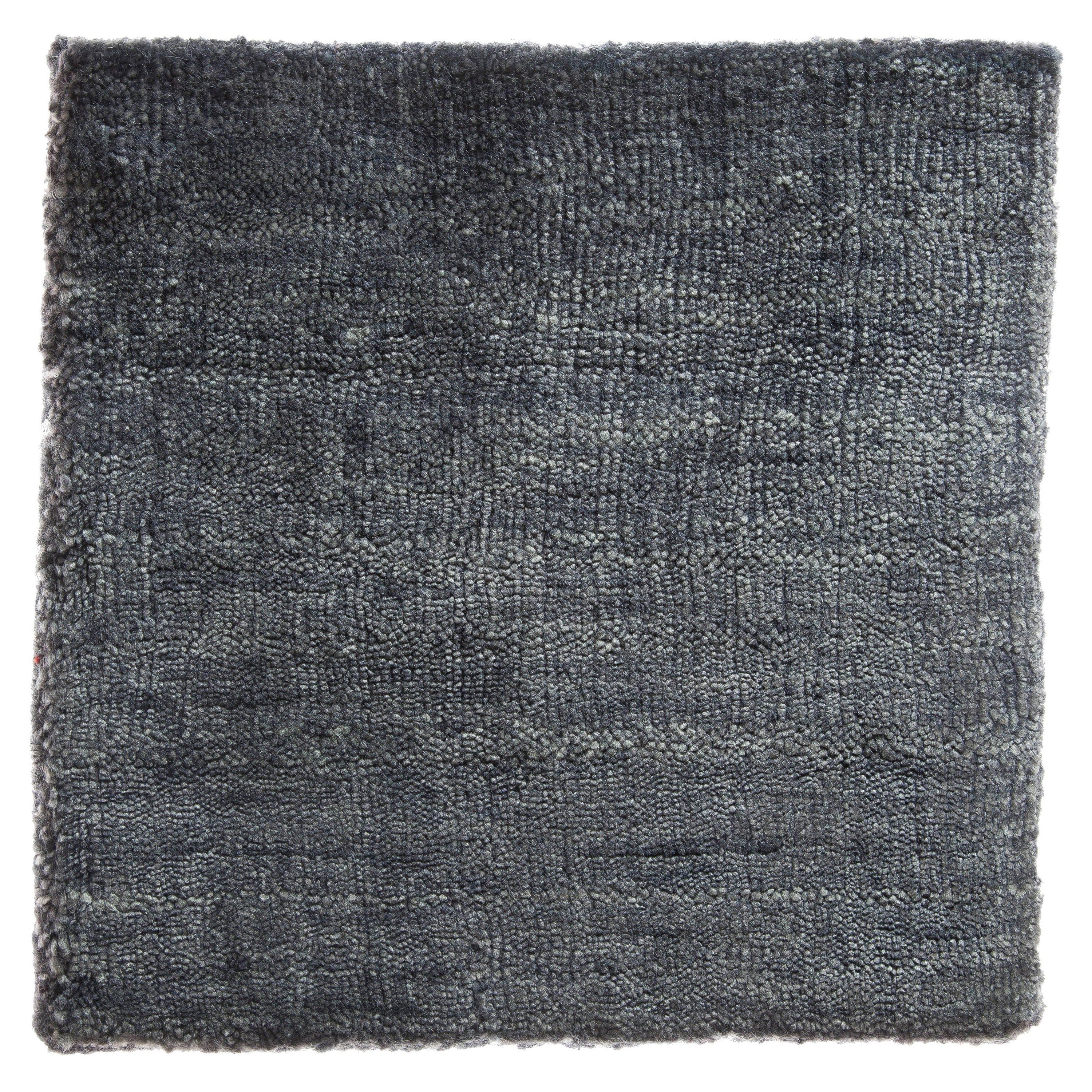 Modern Neutral Blue Hand Loom Bamboo Silk Minimalist Rug In Round Shape For  Sale At 1stdibs With Regard To Gray Bamboo Round Rugs (View 14 of 15)