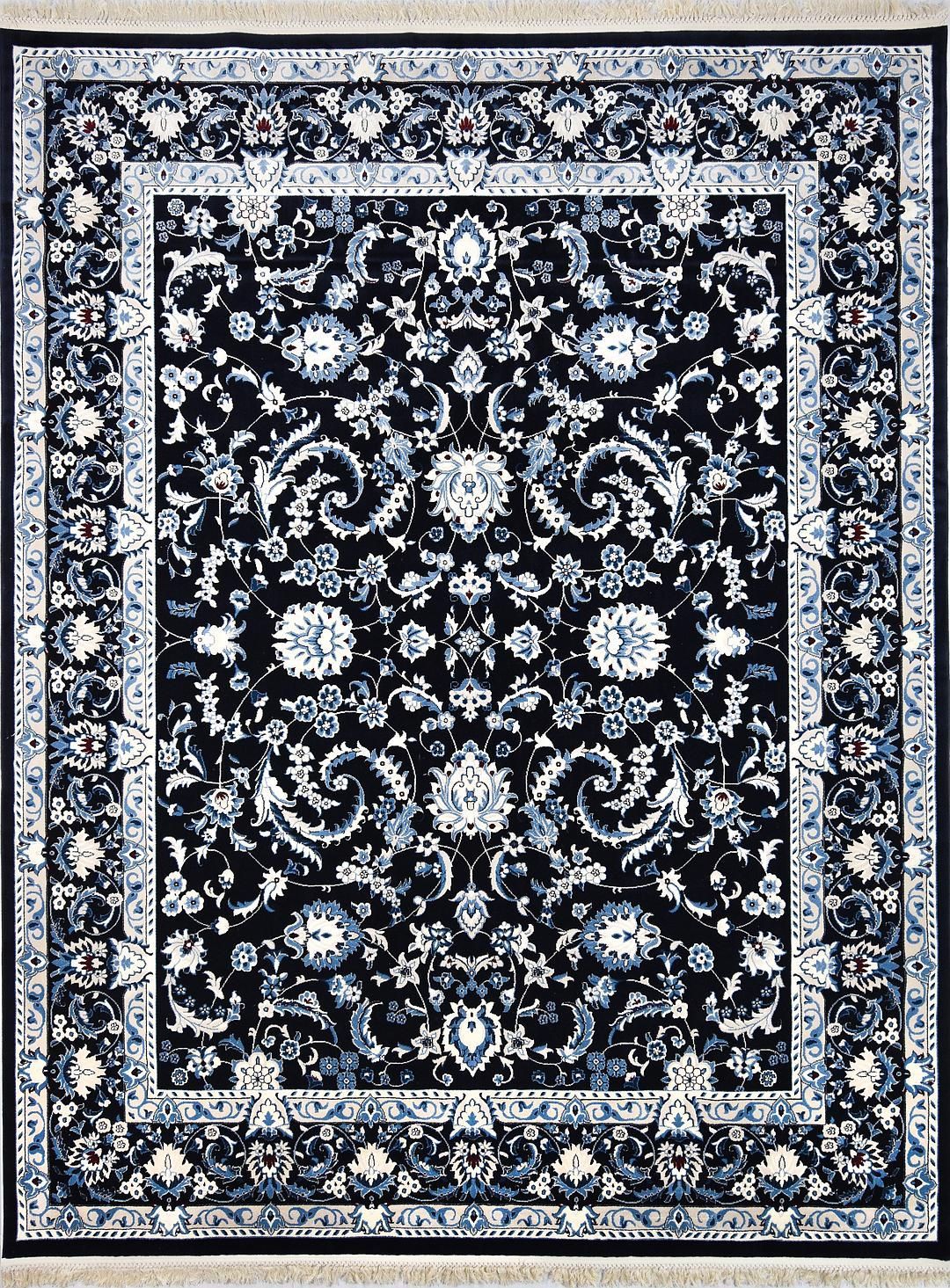 Navy Blue 8' X 10' Classical Rug | 8x10 Area Rugs, Navy, Navy Blue Intended For Classical Rugs (View 11 of 15)