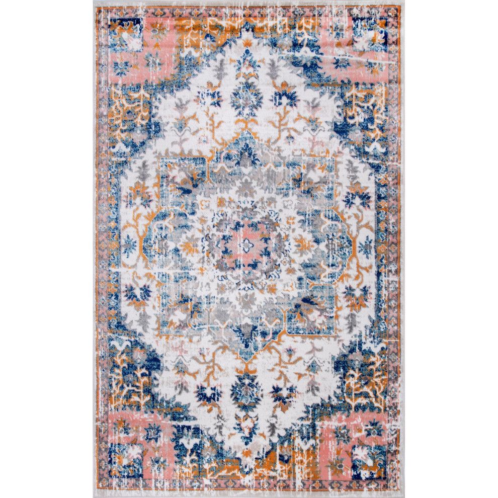 Nuloom Angelica Bloom In Blossom Traditional Vintage Area Rug –  Mediterranean – Area Rugs  Nuloom | Houzz With Blossom Oval Rugs (View 14 of 15)