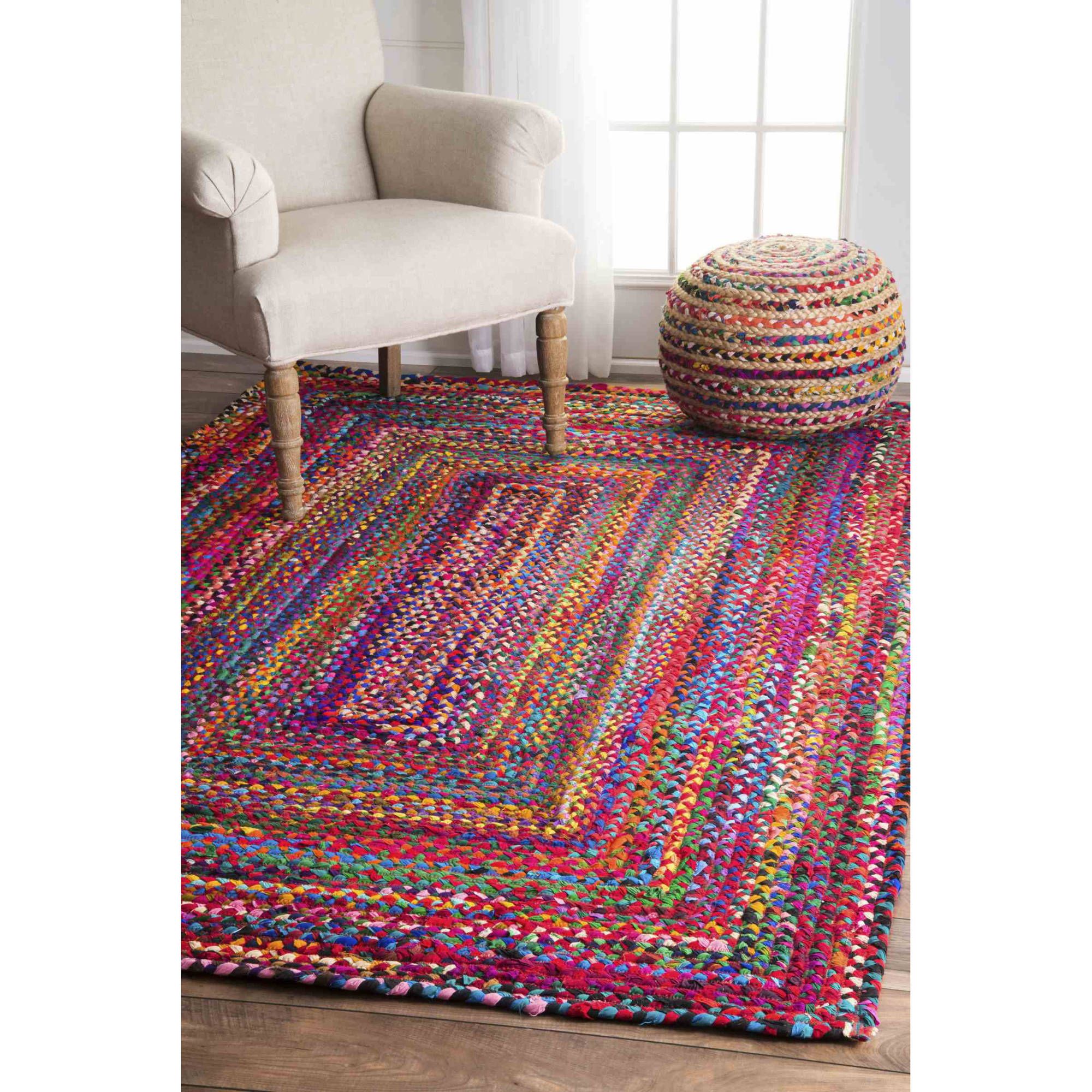 Nuloom Hand Braided Tammara Area Rug – Walmart Intended For Hand Woven Braided Rugs (View 13 of 15)