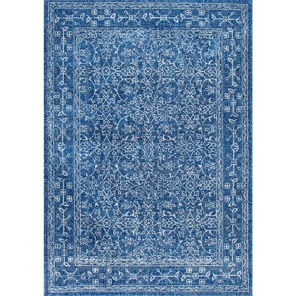 Nuloom Waddell Vintage Dark Blue 9 Ft. X 12 Ft. Area Rug Rzbd22a 9012 – The  Home Depot For Dark Blue Rugs (Photo 11 of 15)
