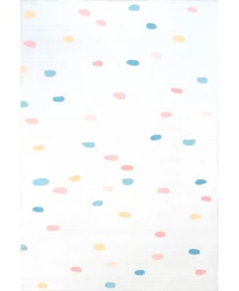 Nuloom Whimsy Calla Kids Polka Dot Nursery Or Playroom X Area Rug | The  Shops At Willow Bend Inside Pink Whimsy Kids Round Rugs (View 10 of 15)