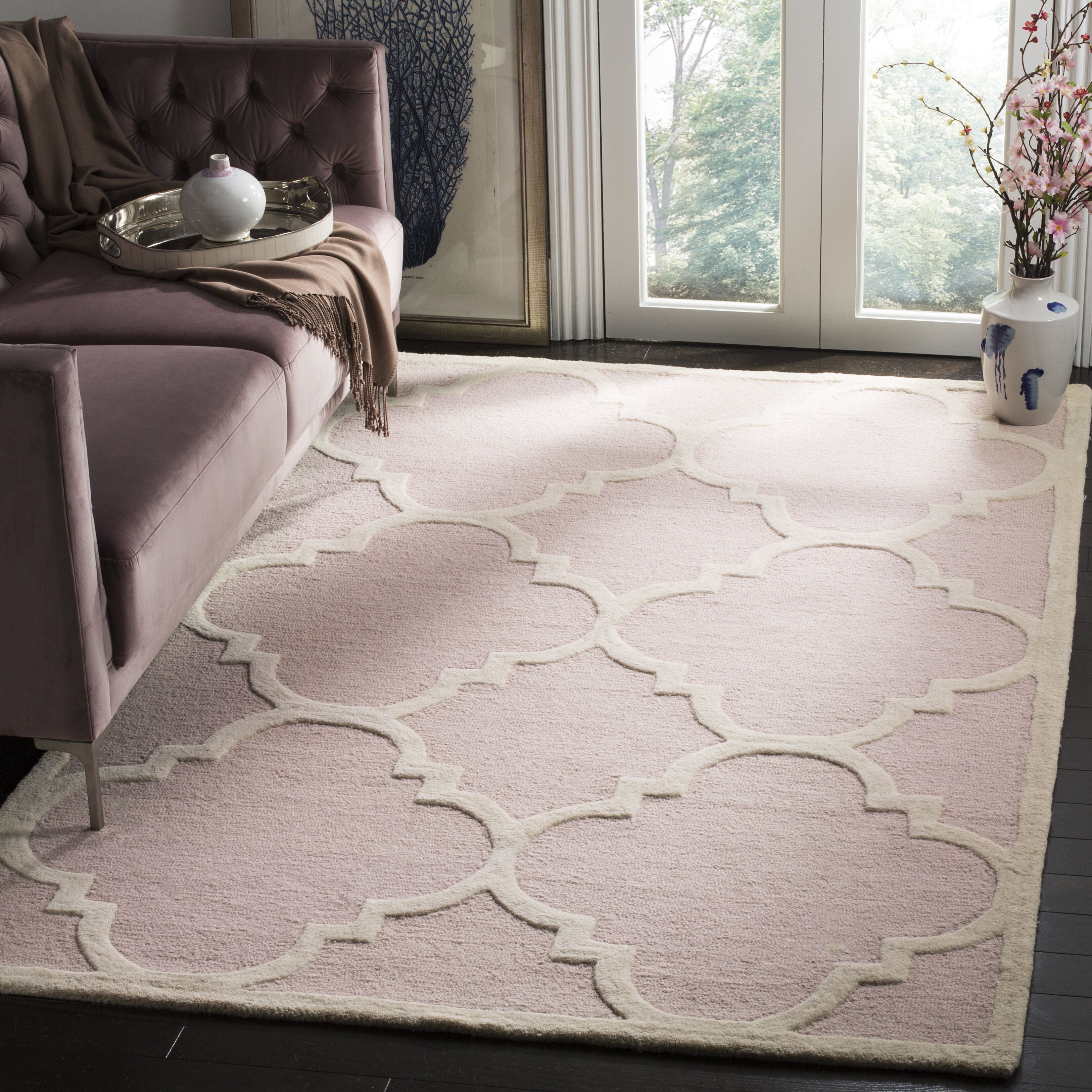 Ophelia & Co. Kaplan Hand Tufted Wool Light Pink/ivory Rug & Reviews |  Wayfair.co.uk With Regard To Light Pink Rugs (Photo 5 of 15)