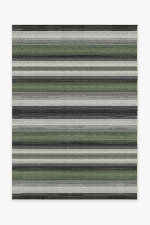 Outdoor Serape Stripe Green Rug Throughout Green Outdoor Rugs (Photo 11 of 15)
