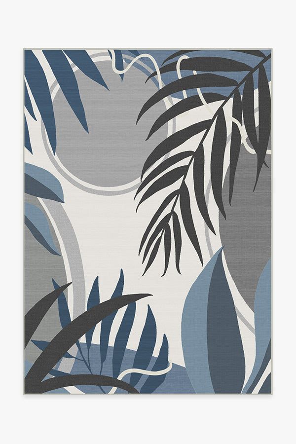 Outdoor Tulum Ivory Blue Rug Throughout Ivory Blue Rugs (Photo 15 of 15)