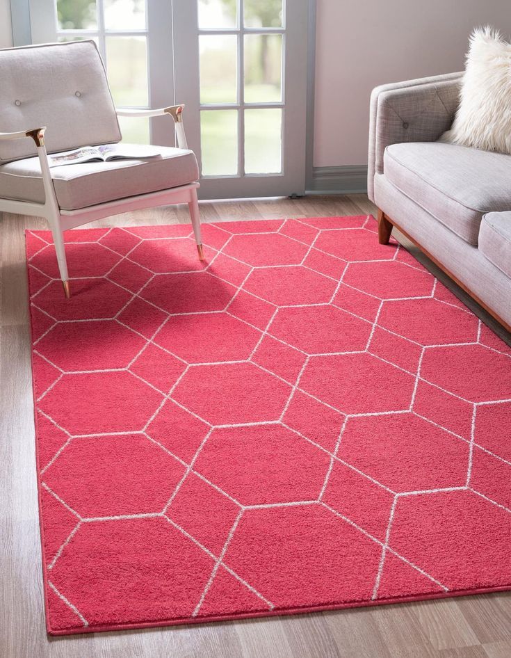 Featured Photo of 15 Best Collection of Pink Lattice Frieze Rugs