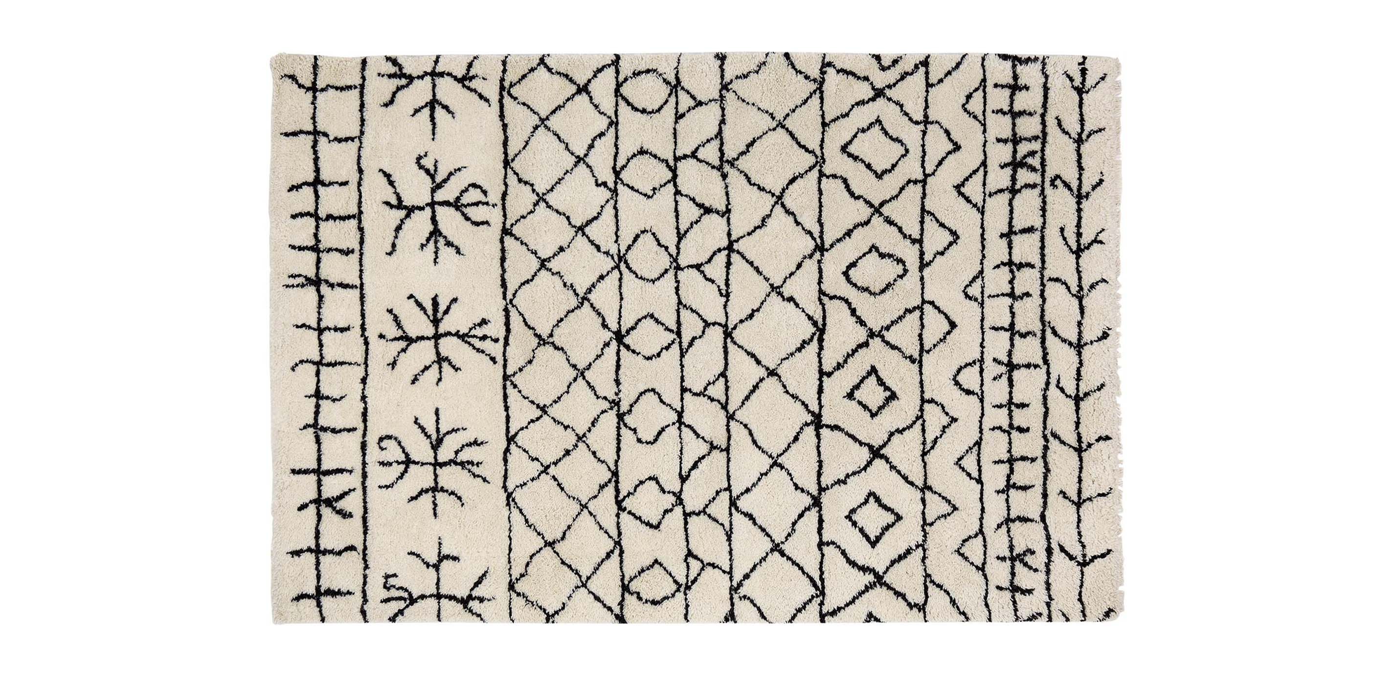 Primal Rug, Ivory/black | Ikat Rugs | Ethan Allen For Ivory Black Rugs (View 14 of 15)