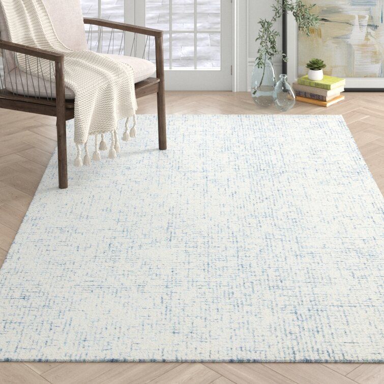 Rowe Handmade Ivory/blue Rug & Reviews | Joss & Main With Ivory Rugs (View 8 of 15)
