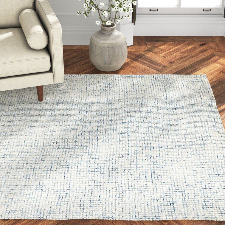 Rowe Handmade Ivory/blue Rug & Reviews | Joss & Main Within Ivory Blue Rugs (View 2 of 15)