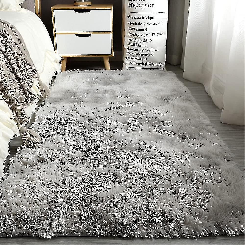 Rug Living Room Large Area Rug For Bedroom Shaggy Fluffy Carpet Washable  Soft Floor Mat For The (white Grey, 80 X 160 Cm) | Fruugo It Pertaining To White Soft Rugs (View 14 of 15)