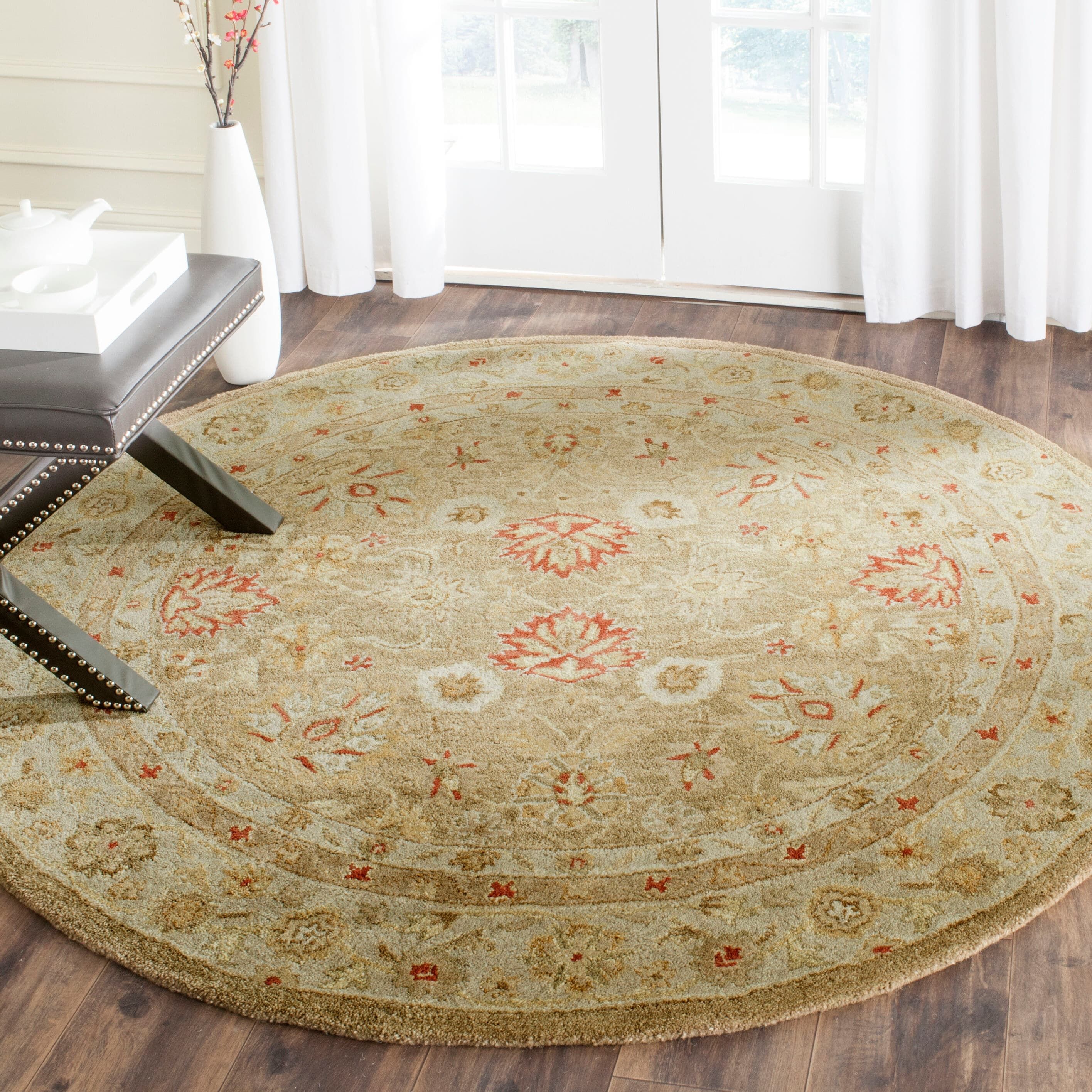 Safavieh 8 X 10 Wool Brown/beige Oval Indoor Floral/botanical Vintage Area  Rug In The Rugs Department At Lowes With Regard To Botanical Oval Rugs (View 2 of 15)