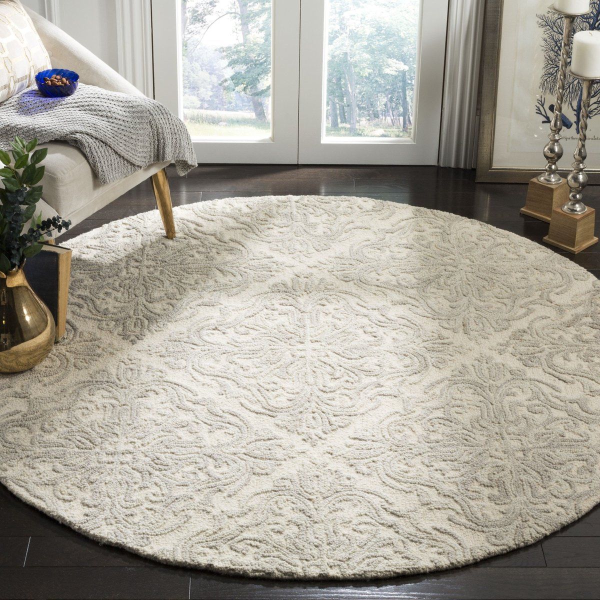 Safavieh Blossom Blm 103 Rugs | Rugs Direct Regarding Ivory Blossom Oval Rugs (View 3 of 15)