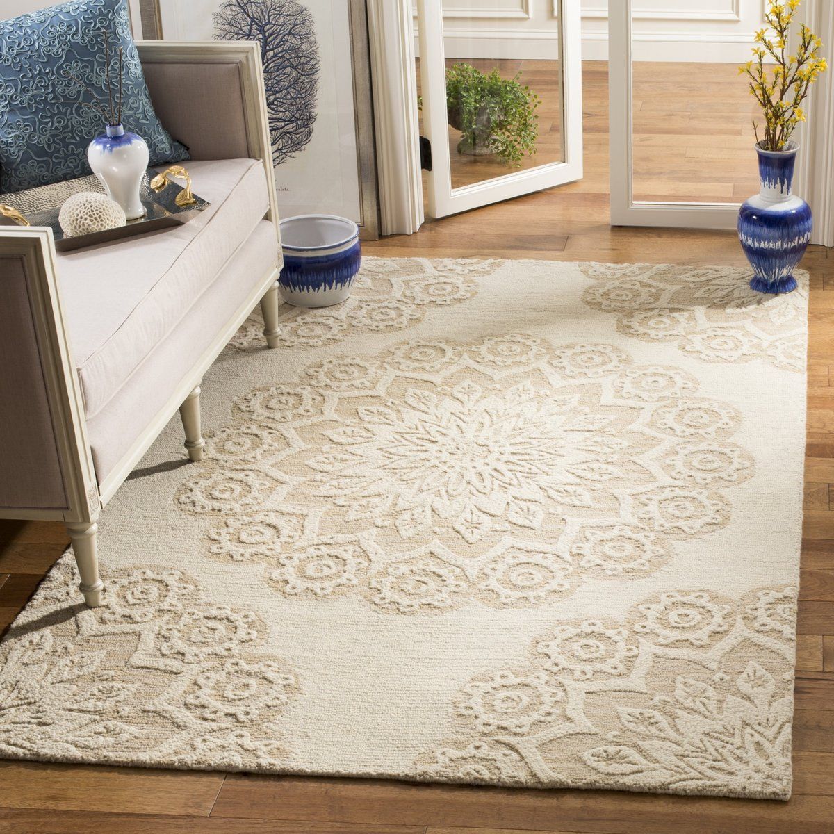 Safavieh Blossom Blm 108 Rugs | Rugs Direct Intended For Ivory Blossom Oval Rugs (Photo 9 of 15)