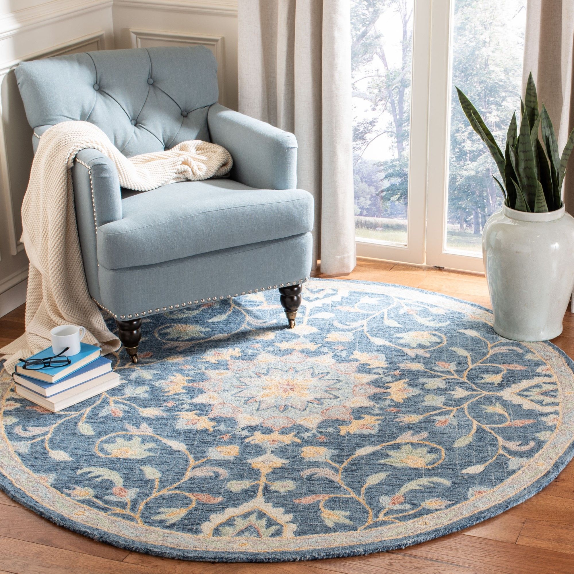 Safavieh Blossom Blm 813 Rugs | Rugs Direct Pertaining To Ivory Blossom Round Rugs (Photo 15 of 15)