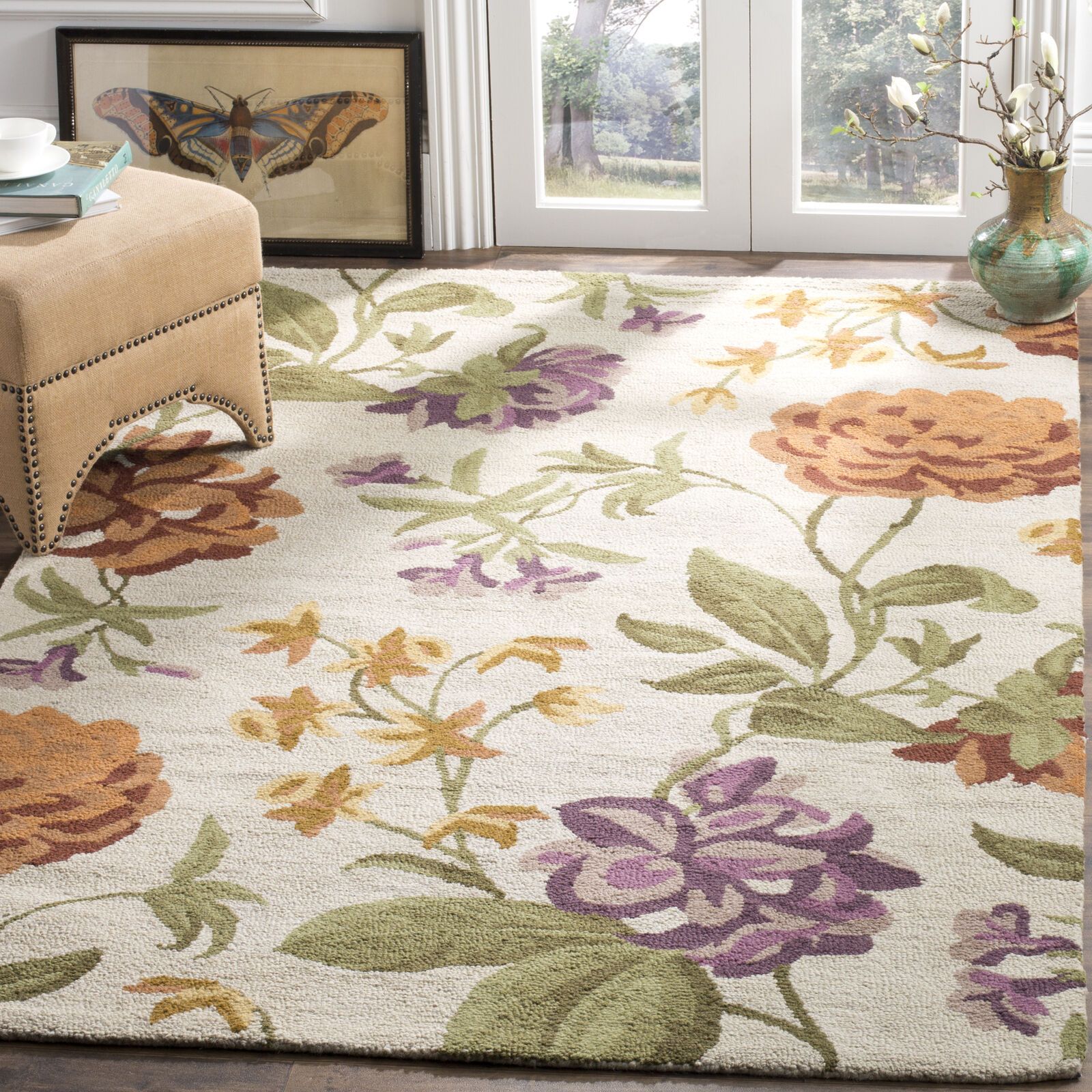 Safavieh Blossom Ivory / Multi Area Rug Blm788b | Ebay In Ivory Blossom Rugs (View 12 of 15)