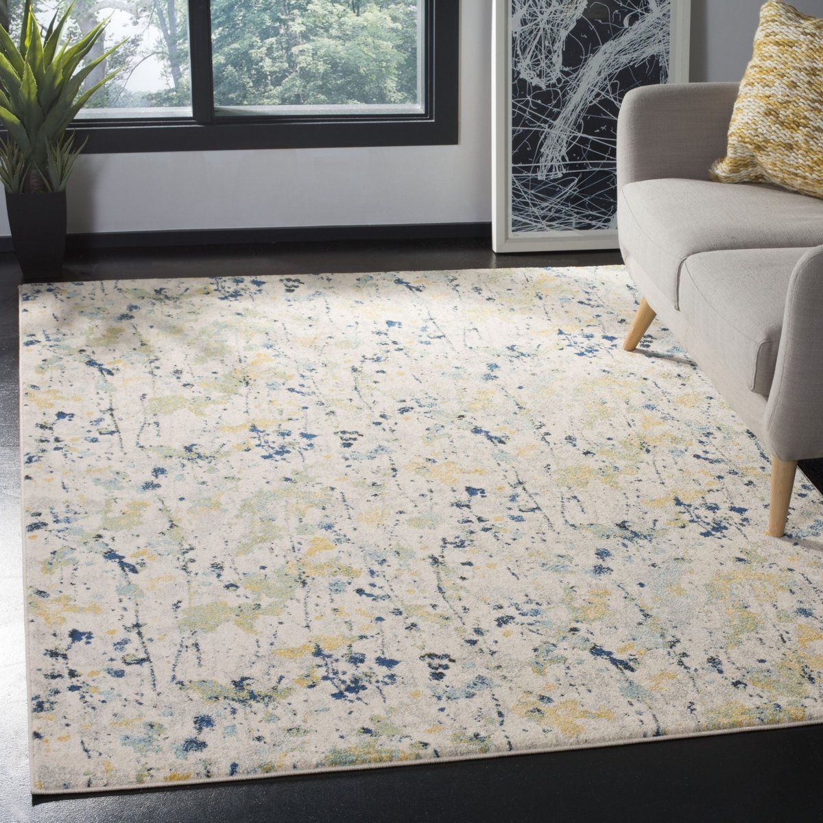Safavieh Evoke Evk 284 Rugs | Rugs Direct With Yellow Ivory Rugs (Photo 10 of 15)