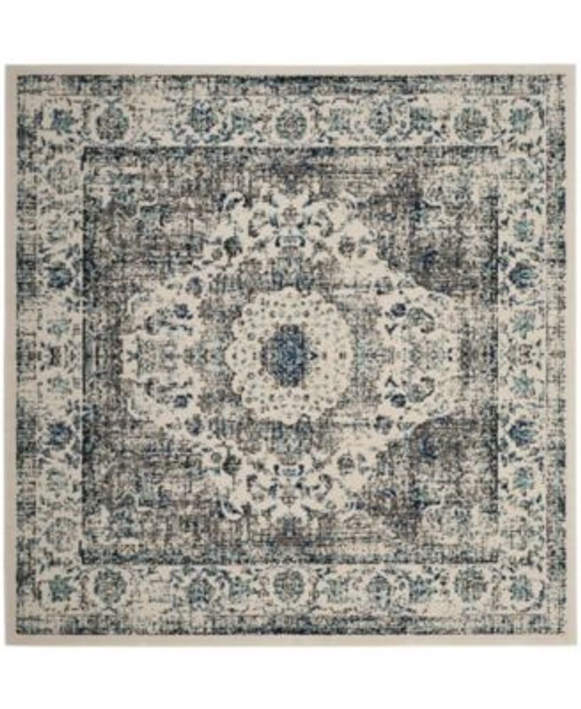 Safavieh Evoke Gray And Ivory 9' X 9' Square Area Rug | The Shops At Willow  Bend Intended For Ivory Madeline Rugs (Photo 6 of 15)