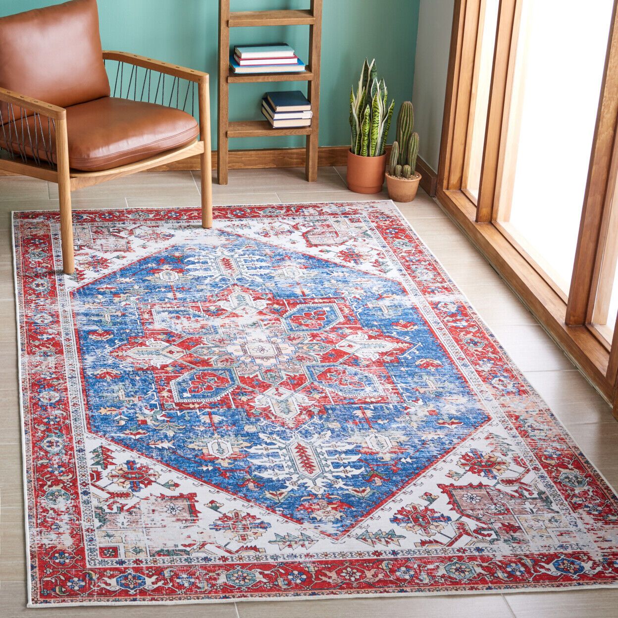 Safavieh Tucson Collection Tsn102m Blue / Red Rug | Ebay Pertaining To Blue Tucson Rugs (View 10 of 15)