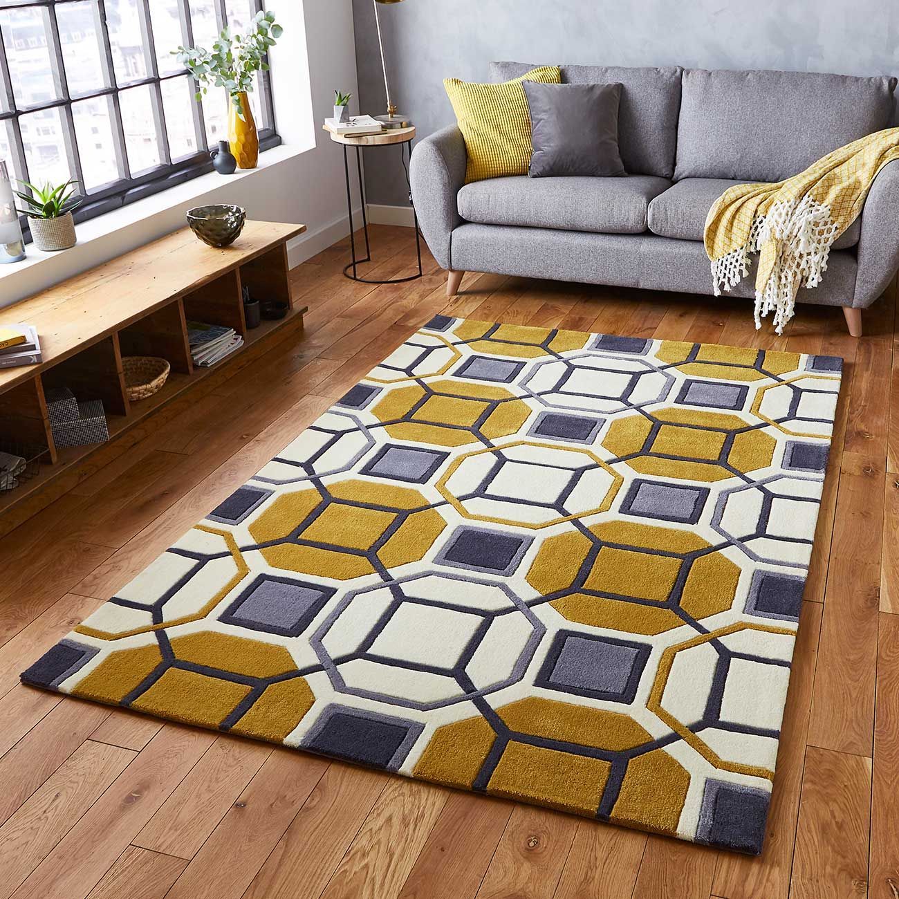 Shop Online Think Rugs Hong Kong 9238 Ivory/yellow Rug – Therugshopuk Pertaining To Yellow Ivory Rugs (Photo 3 of 15)