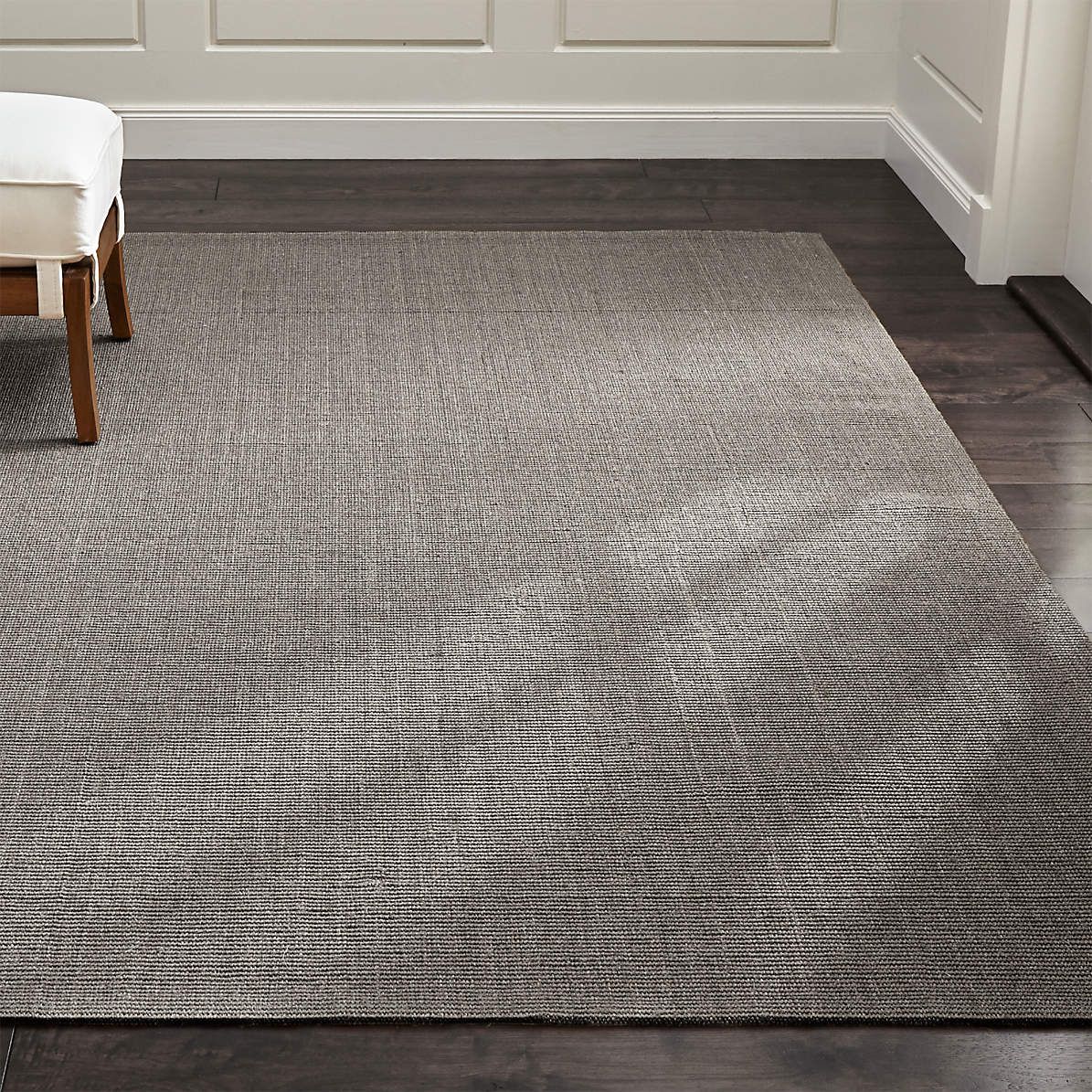 Sisal Grey Area Rug 2'x3' + Reviews | Crate & Barrel Within Gray Rugs (Photo 9 of 15)