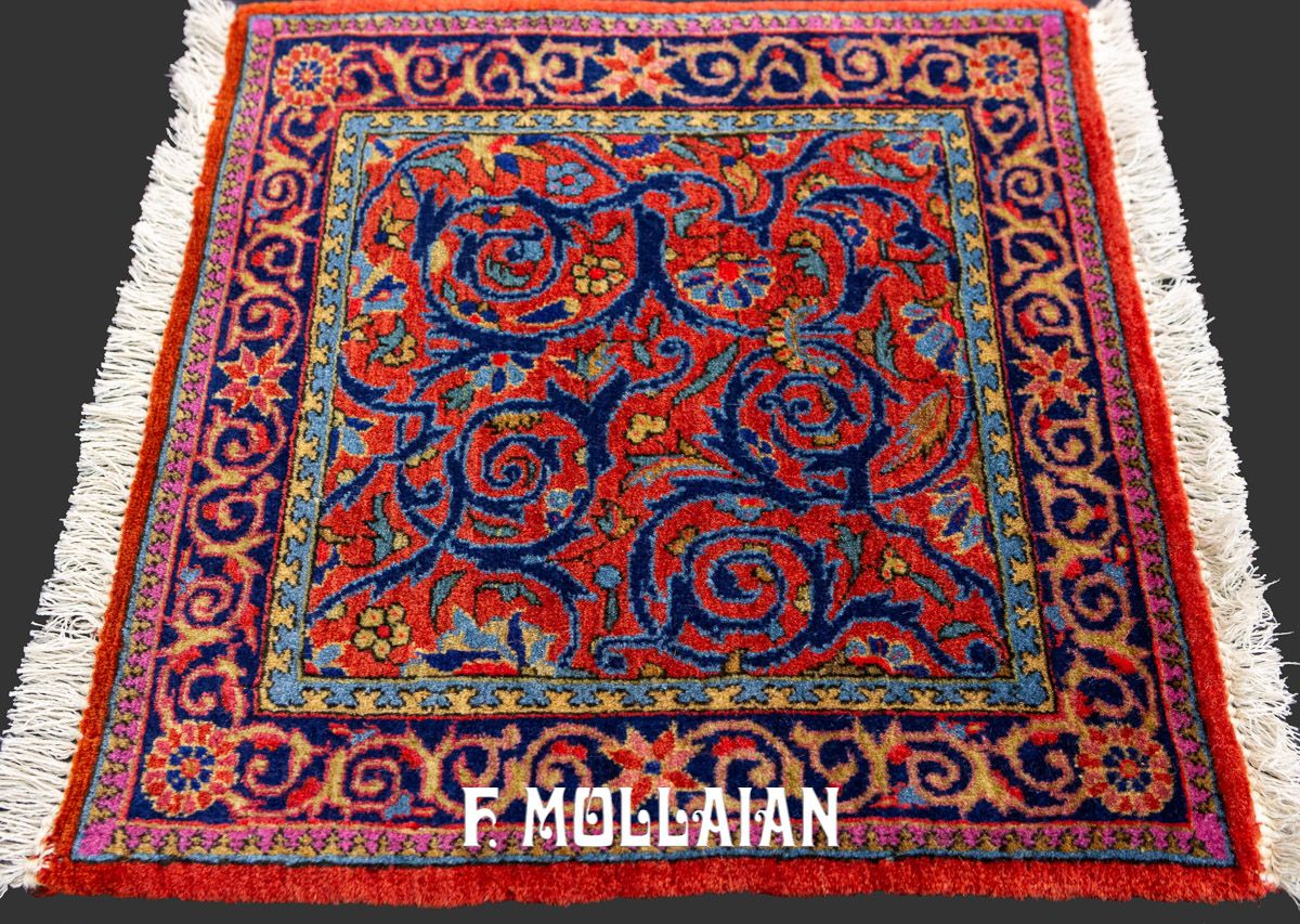 Small Square Kashan Manchester Wool Rug N°:283204 – Mollaian Farzin Carpets Throughout Square Rugs (Photo 12 of 15)