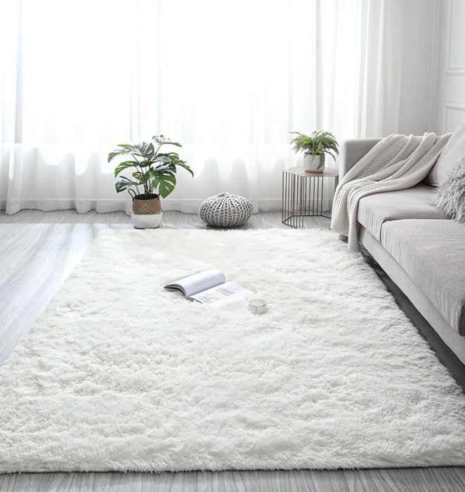 Solid White Shaggy & Fluffy Area Rug | Fluffly Rugs With White Soft Rugs (View 10 of 15)