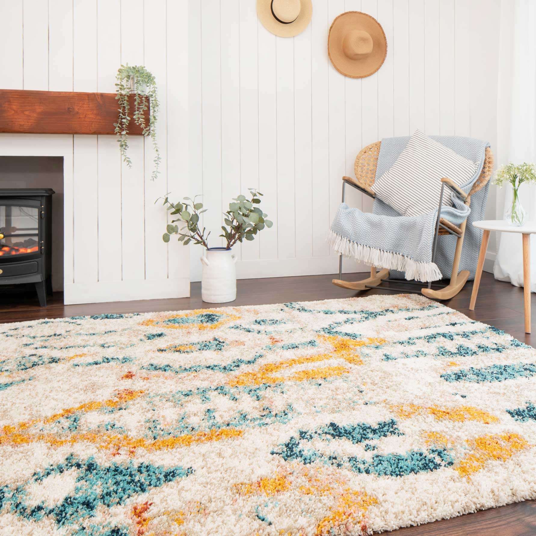 Super Soft Abstract Moroccan Shaggy Rug | Traveller | Kukoon Rugs Online Pertaining To Moroccan Shag Rugs (View 5 of 15)