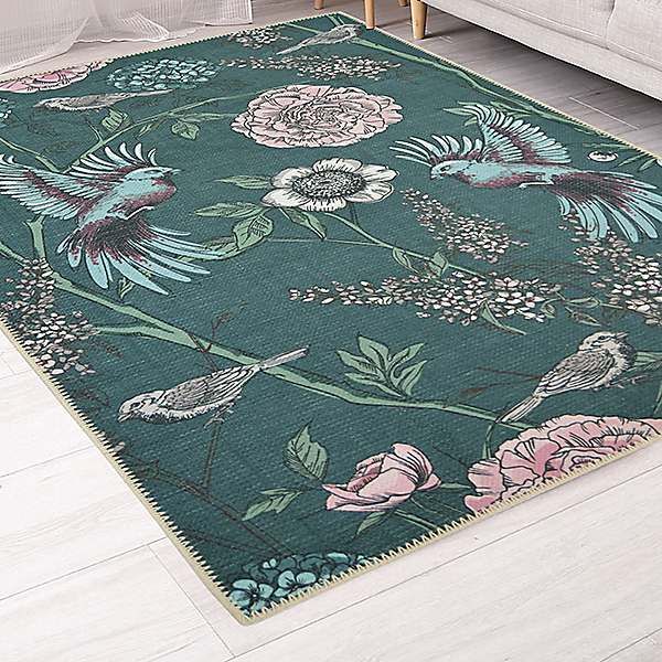 The Homemaker Rugs Collection Opal Botanical Printed Recycled Rug |  Kaleidoscope Throughout Botanical Rugs (Photo 2 of 15)