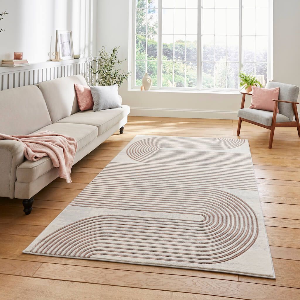 Think Rugs Apollo 2683 Grey & Rose Rug | Modern Rugs With Apollo Rugs (View 14 of 15)