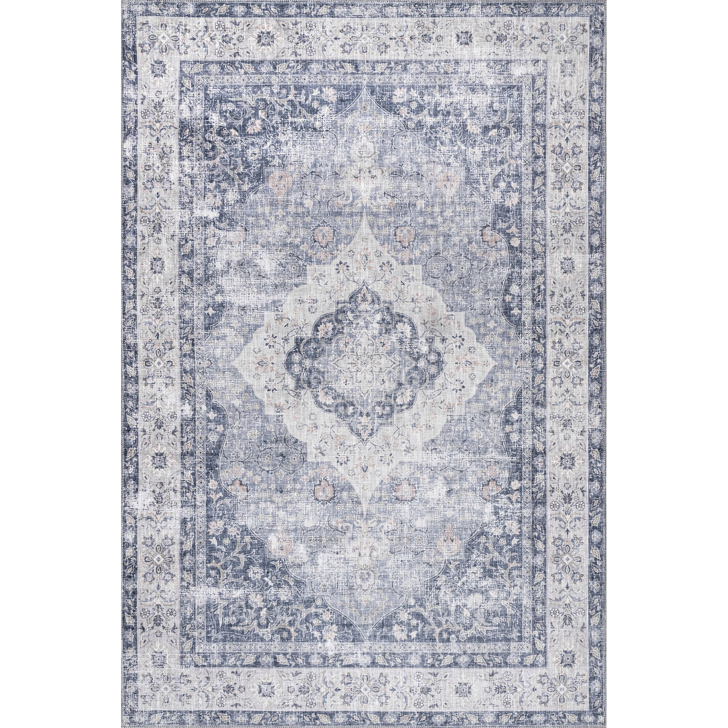 Trent Austin Design® Alaniz Floral Blossom Power Loom Machine Washable  Blue/gray/ivory Rug & Reviews | Wayfair Throughout Ivory Blossom Rugs (View 13 of 15)