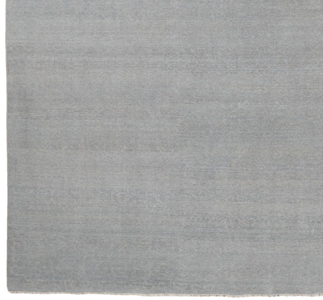 Turkish Knot Monochromatic Quill Light Gray Wool Rug – Kebabian's Rugs In Light Gray Rugs (Photo 14 of 15)