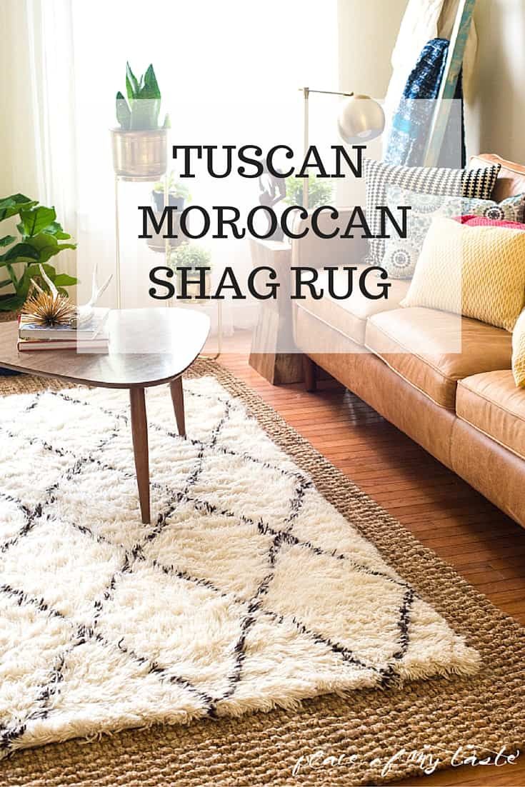 Tuscan Moroccan Shag Rug In The Living Room Inside Moroccan Shag Rugs (Photo 3 of 15)