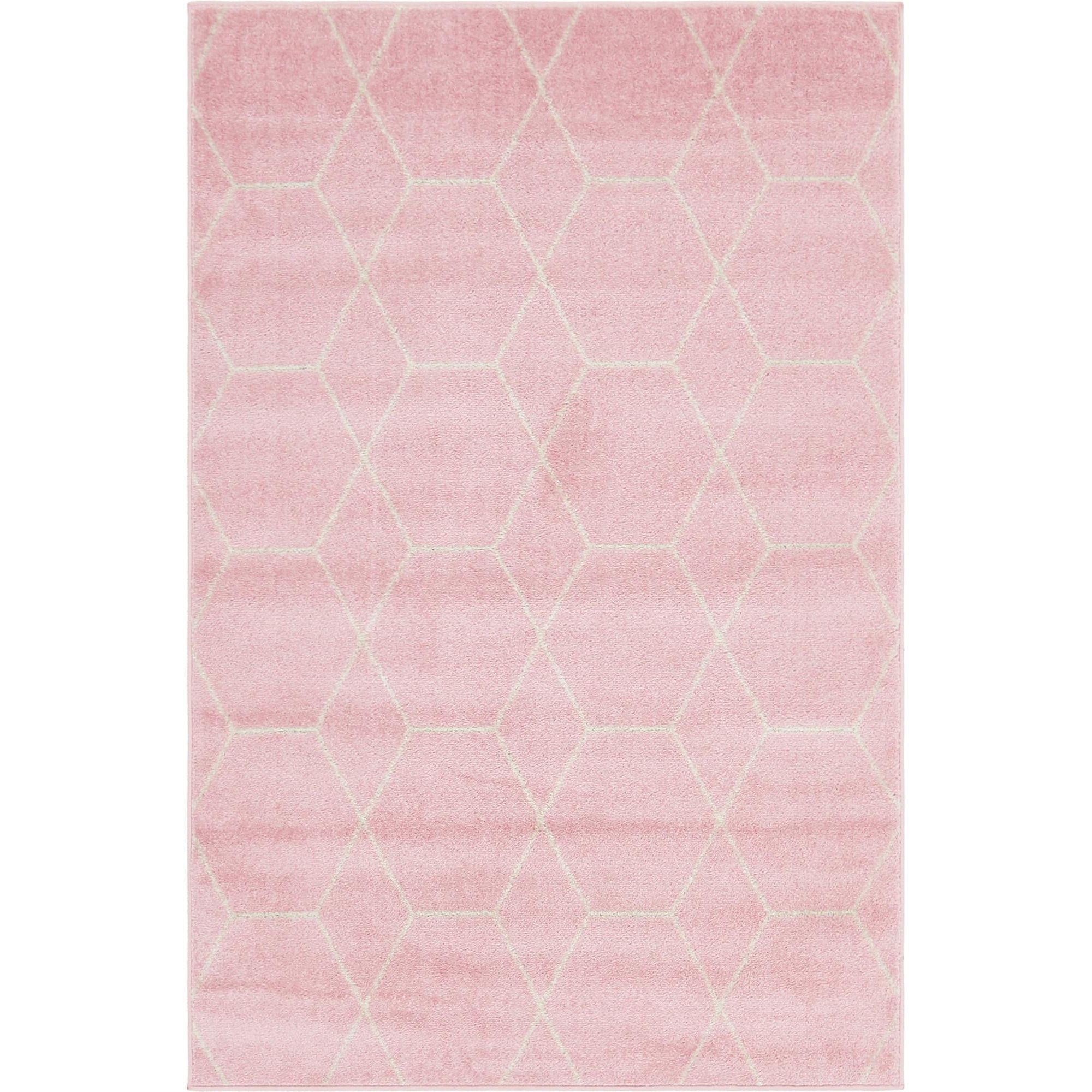 Unique Loom Trellis Frieze Rectangular Trellis Modern Area Rugs, Pink –  Walmart With Pink Lattice Frieze Rugs (Photo 12 of 15)