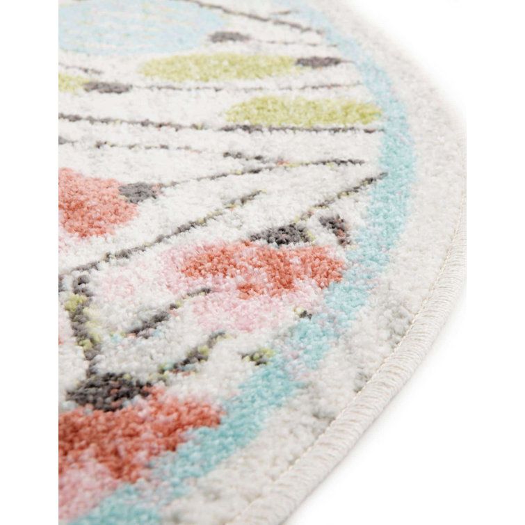 Unique Loom Whimsy Kids Wildflowers Rug & Reviews | Wayfair With Pink Whimsy Kids Round Rugs (View 12 of 15)