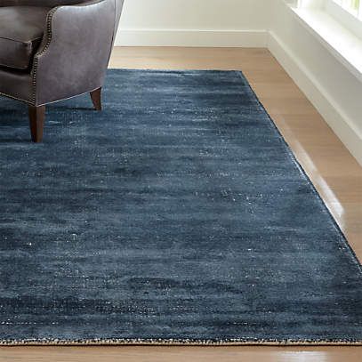 Vaughn Modern Blue Area Rug 6'x9' + Reviews | Crate & Barrel With Blue Rugs (Photo 11 of 15)