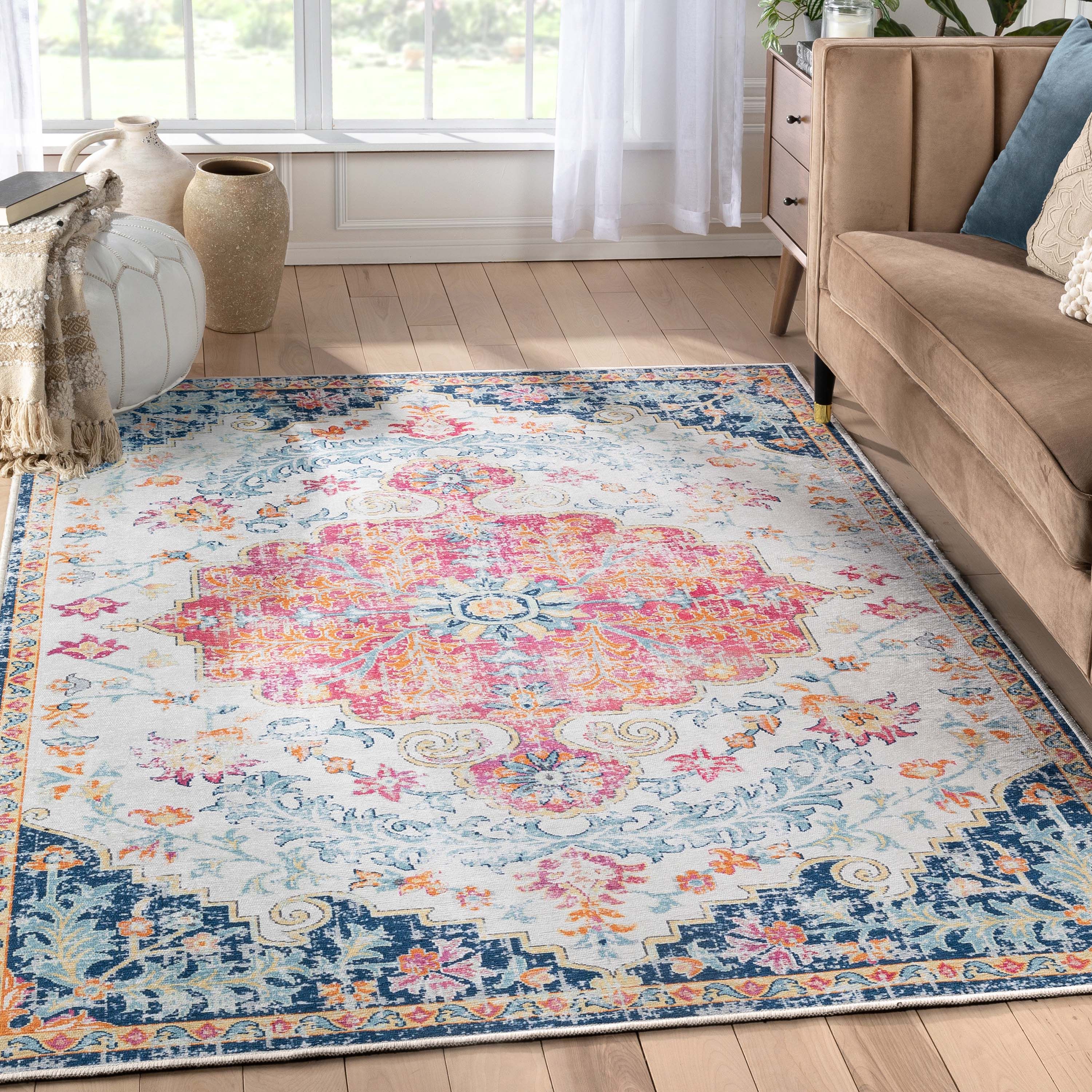 Well Woven Apollo Blythe Modern Vintage Multicolor 5'3" X 7'3" Easy Clean  Area Rug – Walmart Inside Apollo Rugs (View 11 of 15)