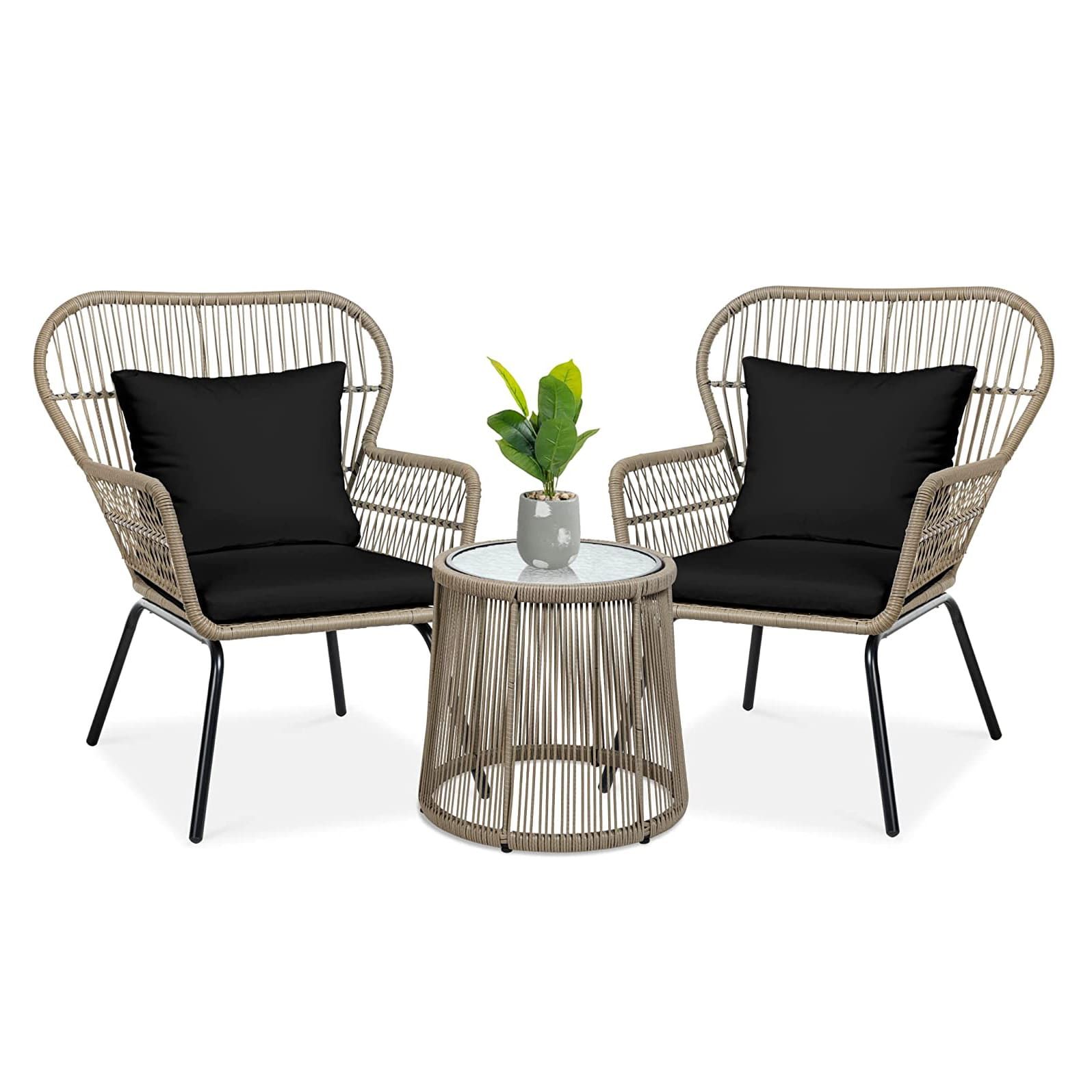 11 Best Small Space Outdoor Furniture Sets For Patios And Balconies 2023 |  Apartment Therapy Pertaining To Patio Furniture Wicker Outdoor Bistro Set (View 10 of 15)