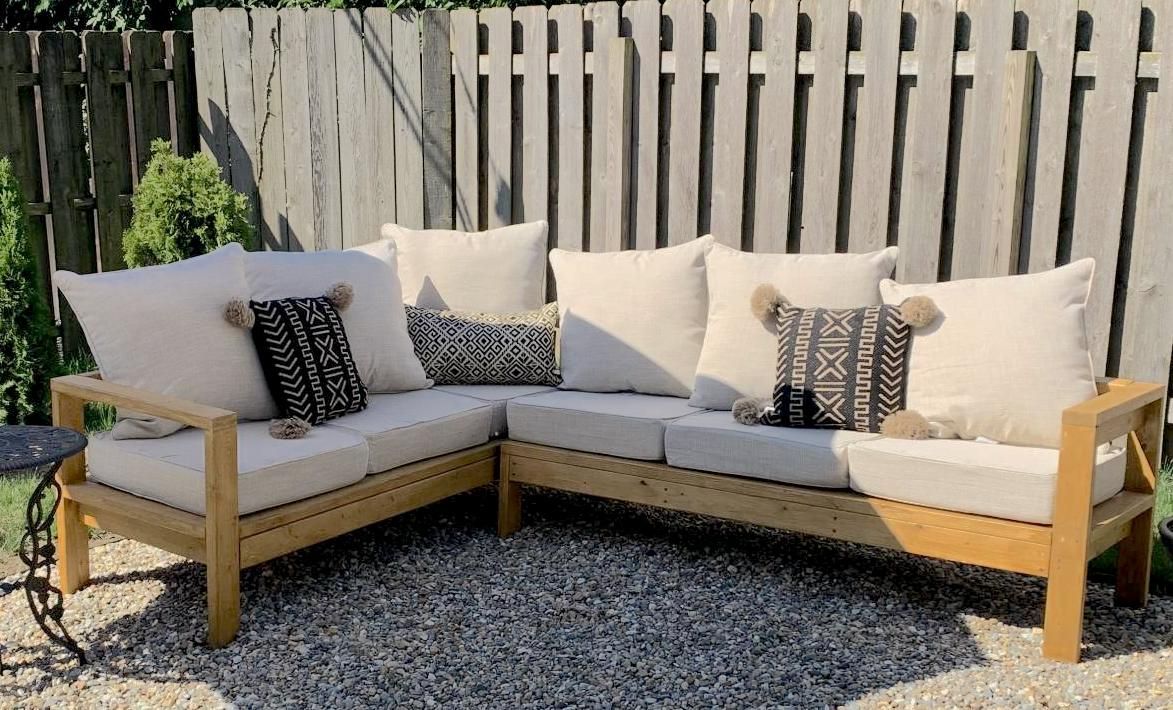 2x4 Outdoor Sofa | Ana White For Outdoor Couch Cushions, Throw Pillows And Slat Coffee Table (View 10 of 15)