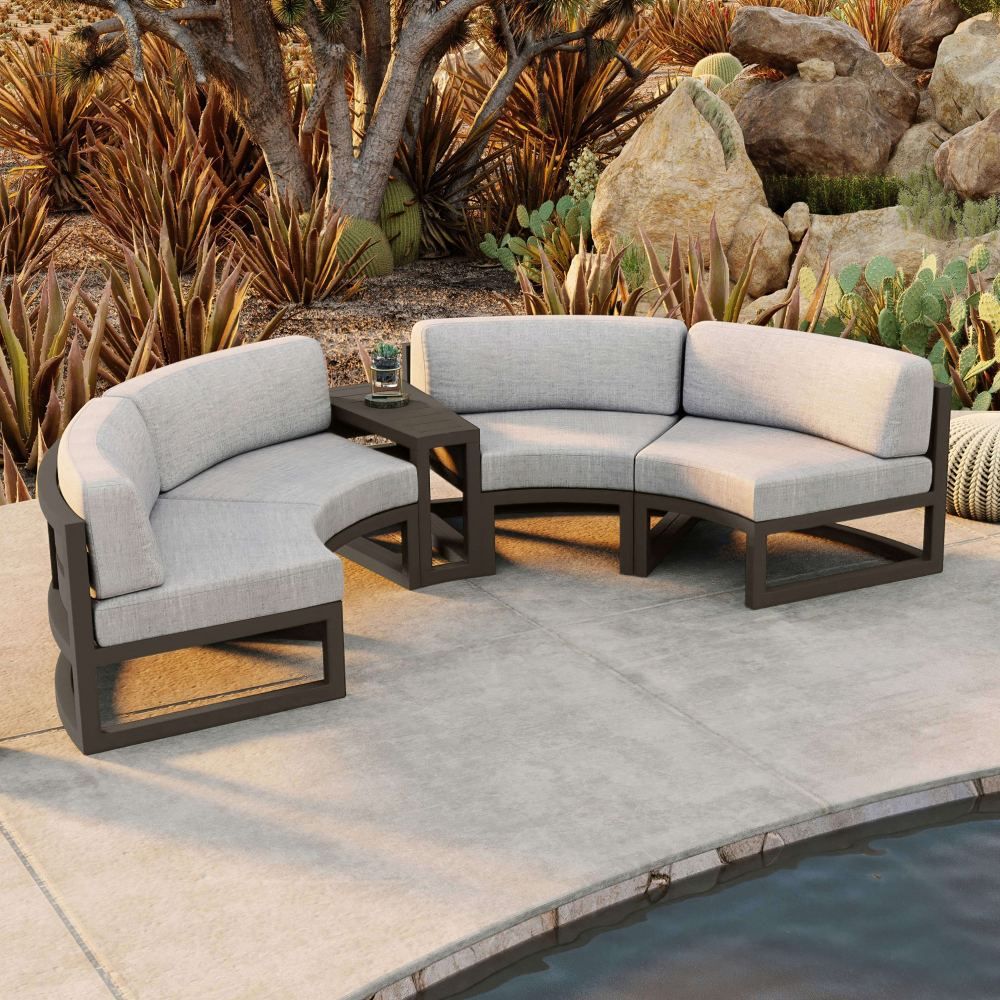 Avion 3 Piece Curve Sectional Set – Slate Hl Avn Sl 3csecharmonia Living Pertaining To 3 Piece Curved Sectional Set (View 5 of 15)