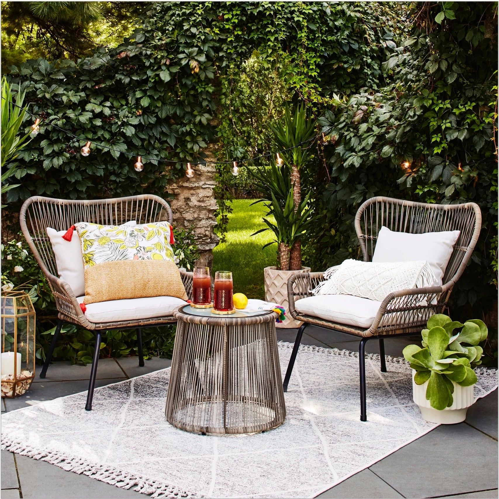 Best Wicker Outdoor Furniture 2022 | Popsugar Home For 3 Piece Outdoor Boho Wicker Chat Set (Photo 11 of 15)