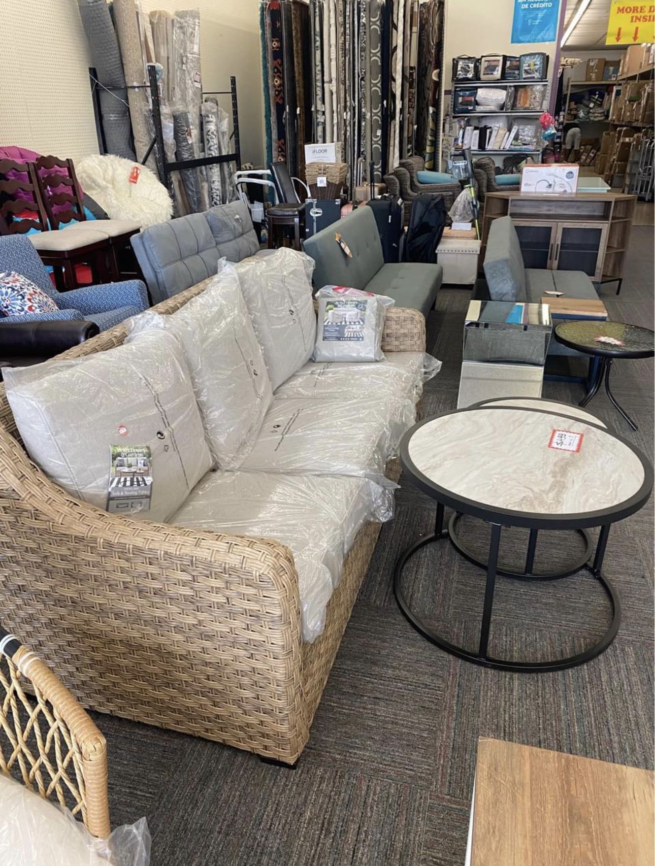 Better Homes & Gardens 3 Piece Sofa & Nesting Table Set With Patio Cover  For Sale In Norfolk, Va – Offerup Pertaining To 3 Piece Sofa & Nesting Table Set (Photo 9 of 15)