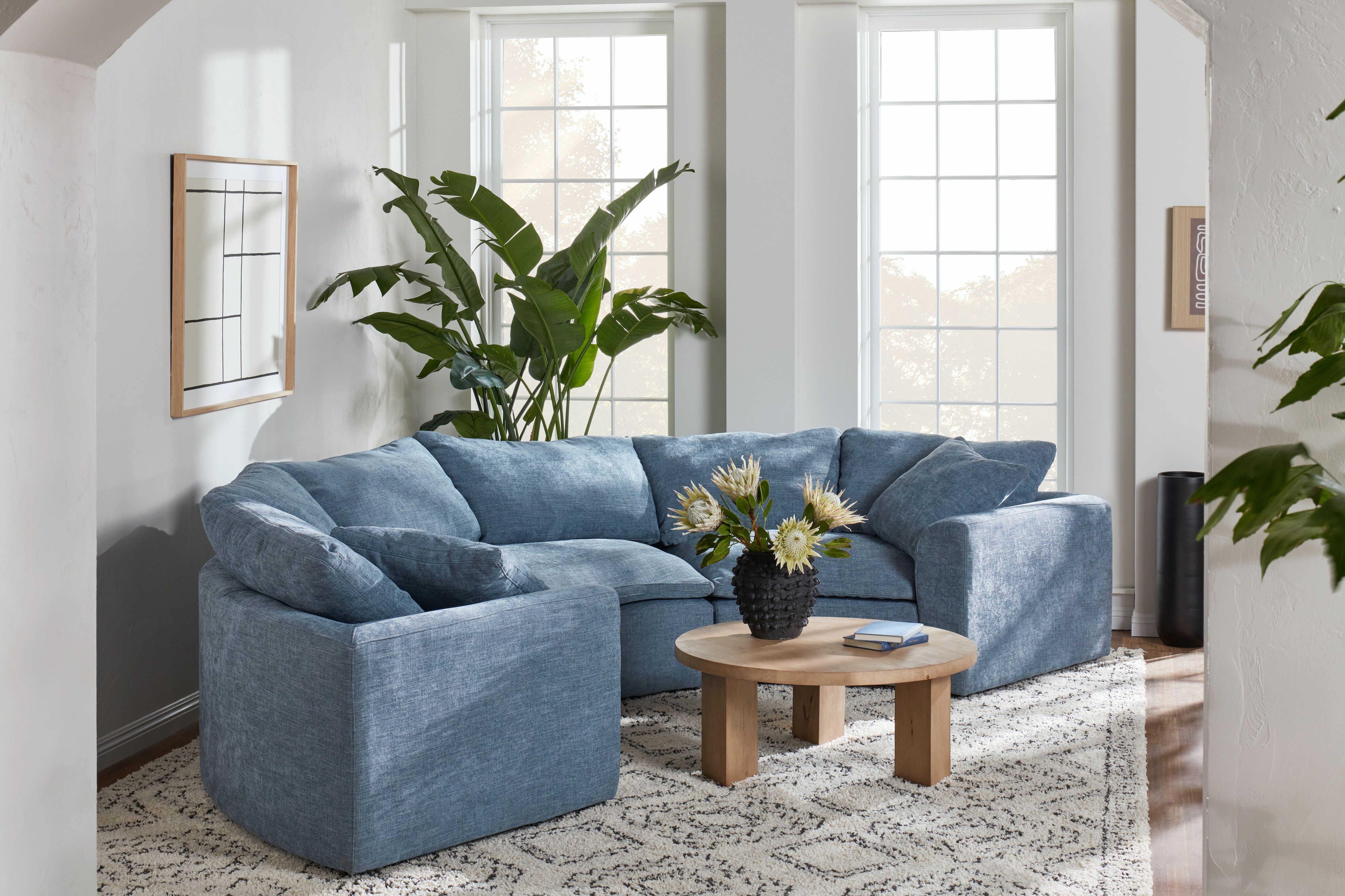 Bryant Semicircle Sectional (3 Piece) | Joybird Inside 3 Piece Curved Sectional Set (Photo 12 of 15)